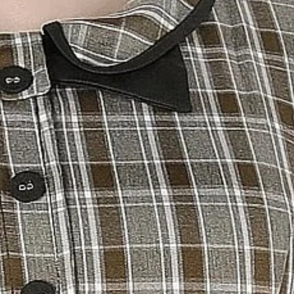 NWT Voodoo Vixen Checked Collar Flare Dress XXL - Picture 5 of 8